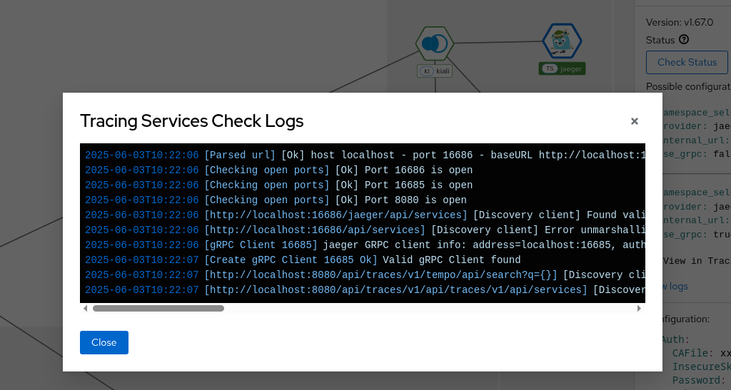Tracing tool logs